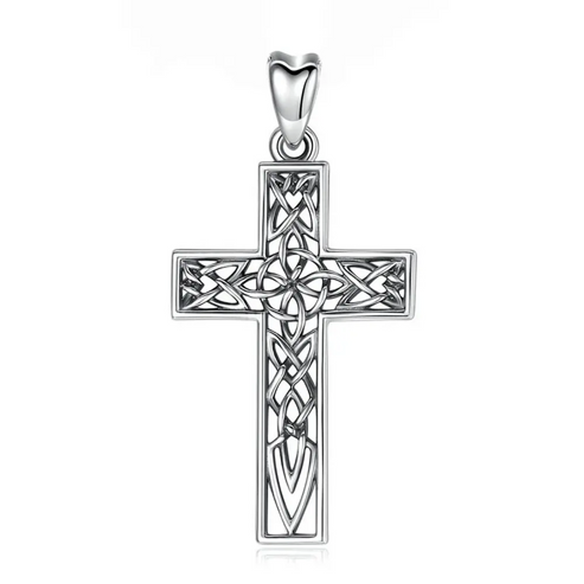 Colgante cruz nudo de brujas en plata 925 1