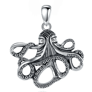 Colgante pulpo en plata 925