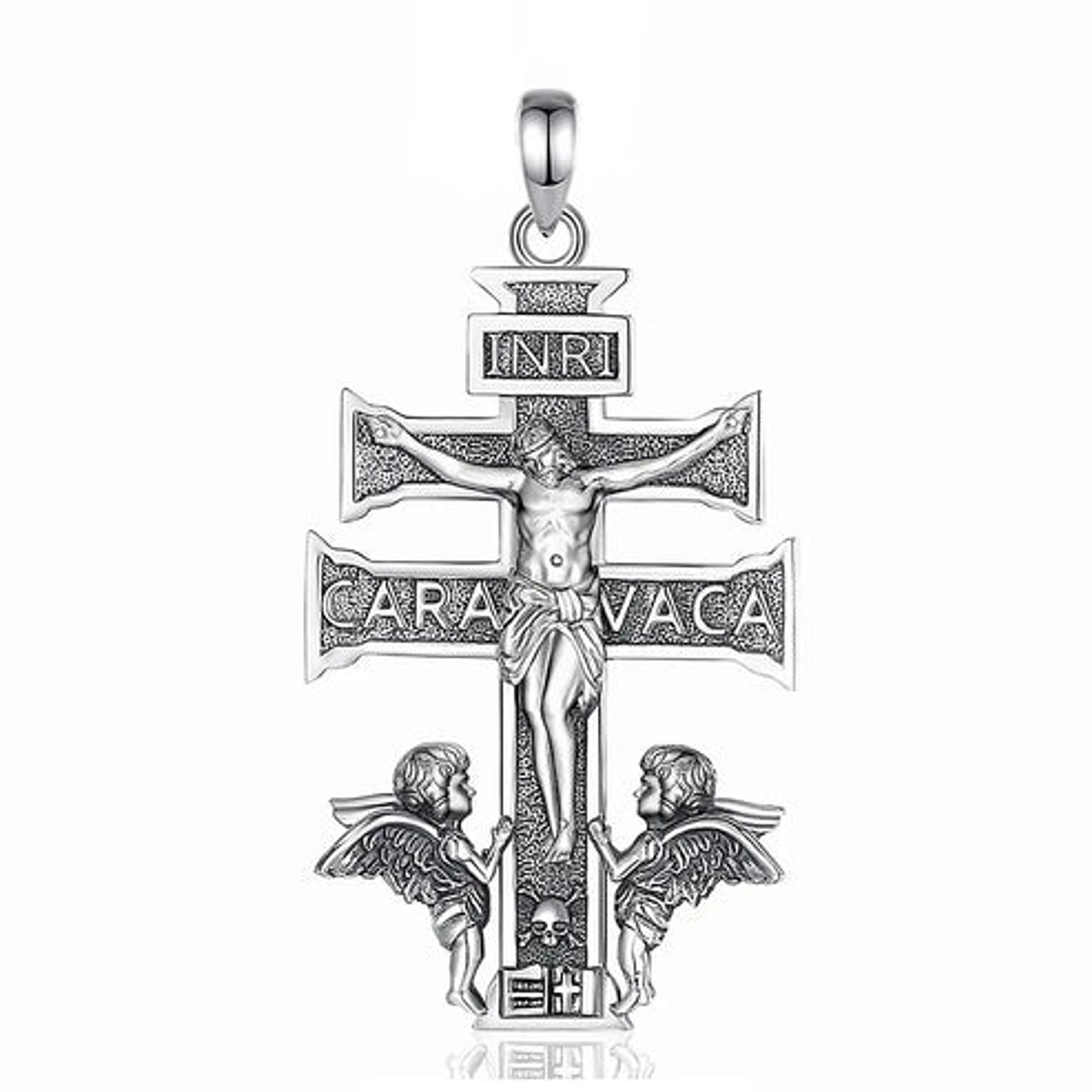 Colgante cruz de caravaca maciza en plata 925 1