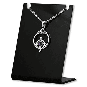 Colgante nudo de bruja en plata 925