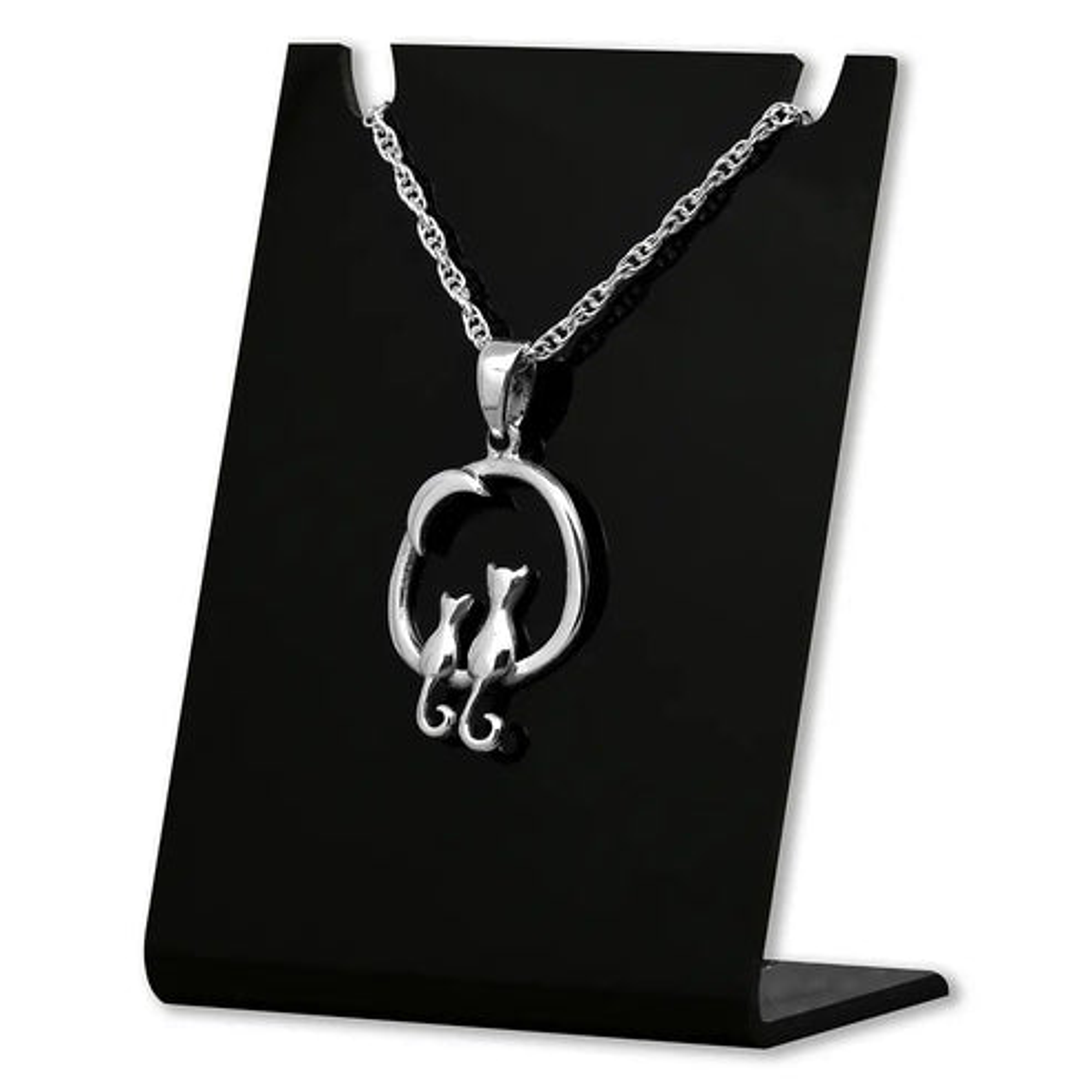 Colgante gatos enamorados en plata 925 1