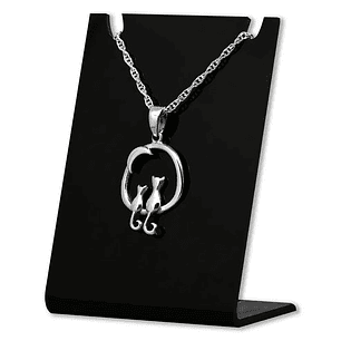 Colgante gatos enamorados en plata 925