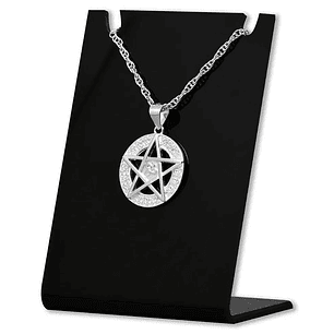 colgante estrella pentagrama en plata 925