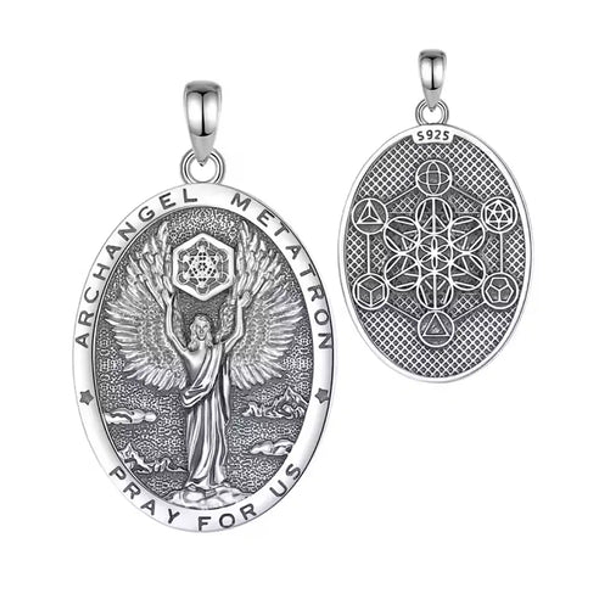 Colgante arcángel de metatron, simbología sagrada en plata 925 1