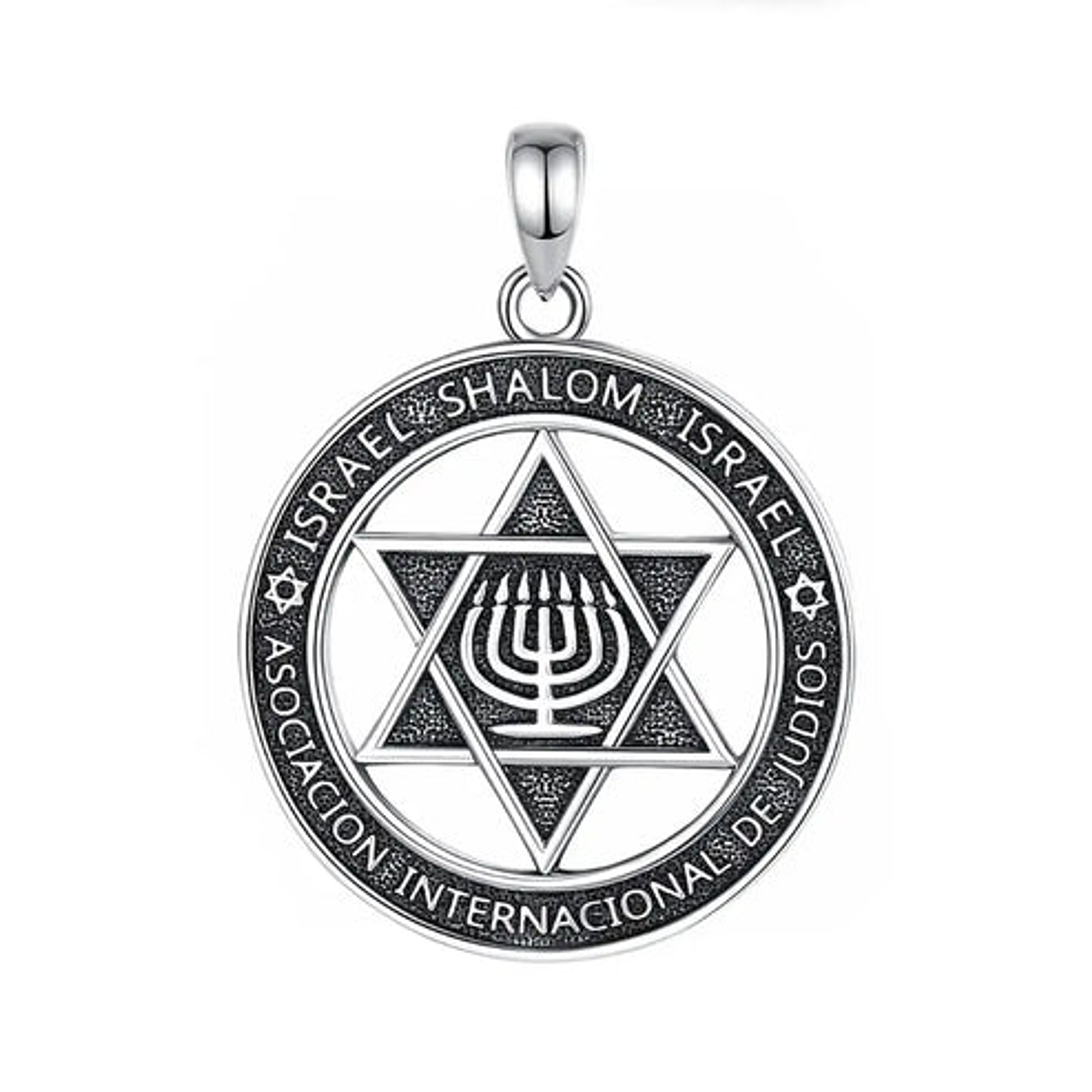 Colgante estrella de david, colgante judio en plata 925 1