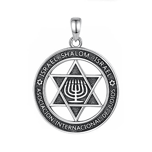 Colgante estrella de david, colgante judio en plata 925