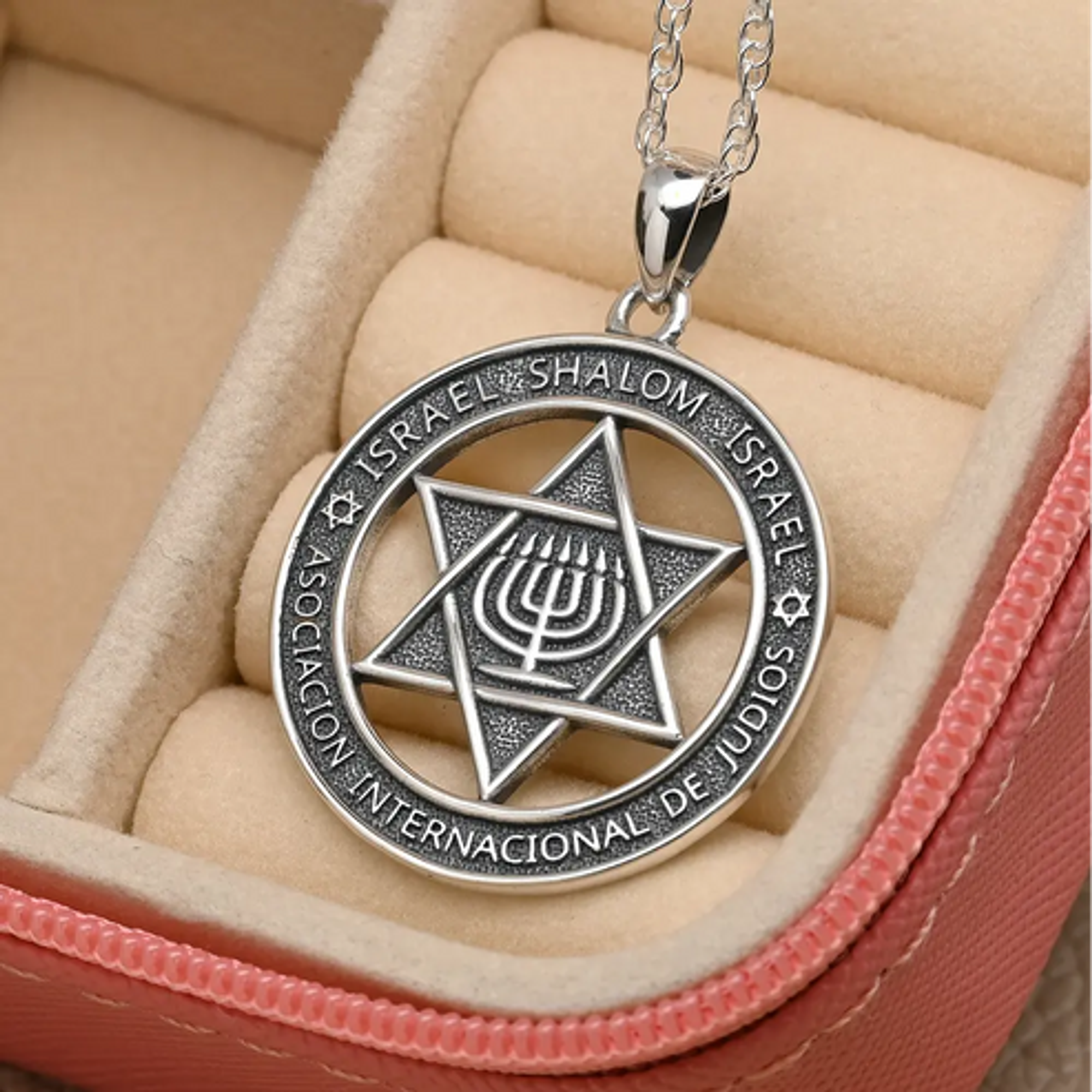 Colgante estrella de david, colgante judio en plata 925 2