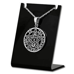 Colgante tetragrammaton, todos los símbolos en plata 925