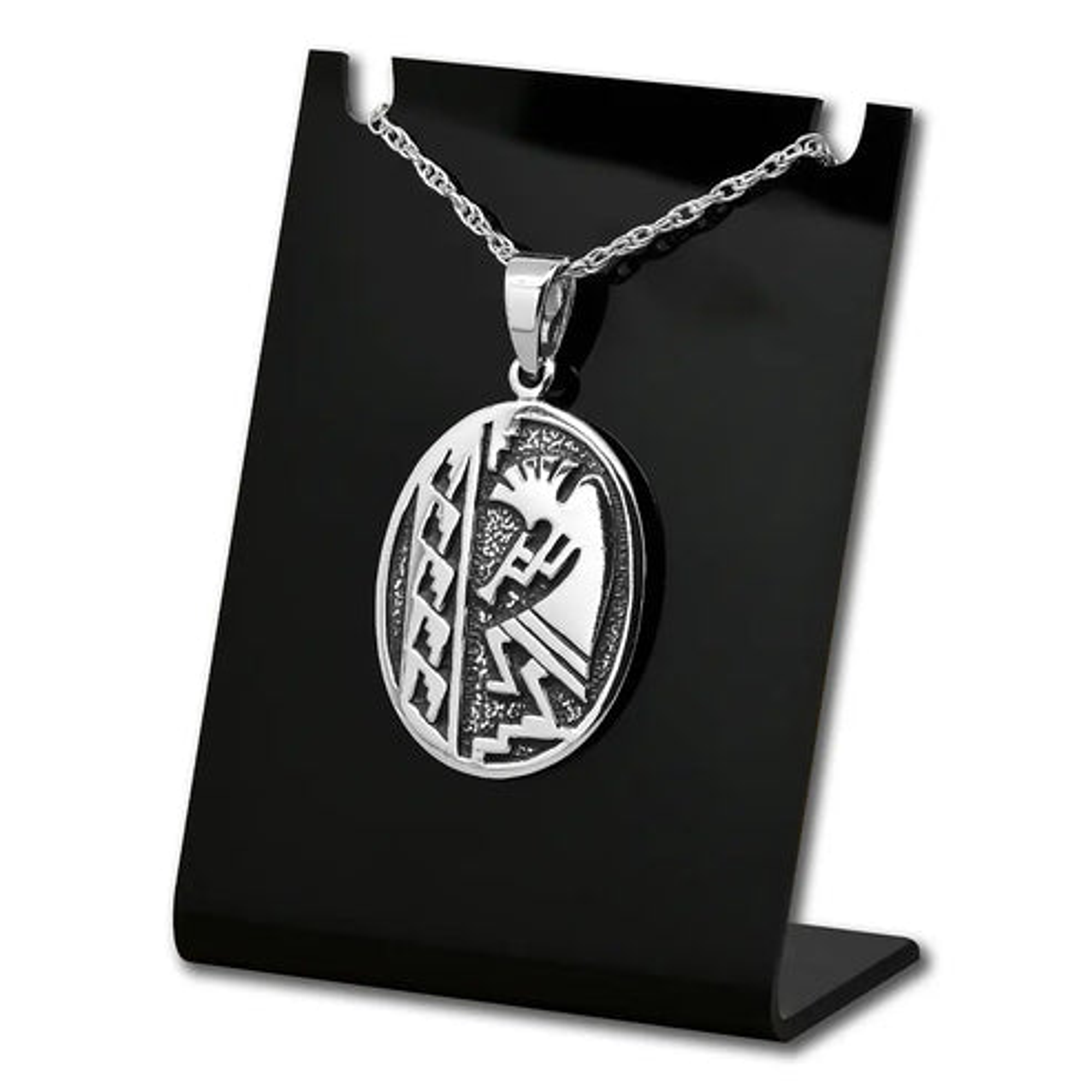 Colgante kokopelli dios de la fertilidad en plata 925 1