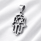 Colgante mano de fatima con estrella de david en plata 925 - thumbnail 1