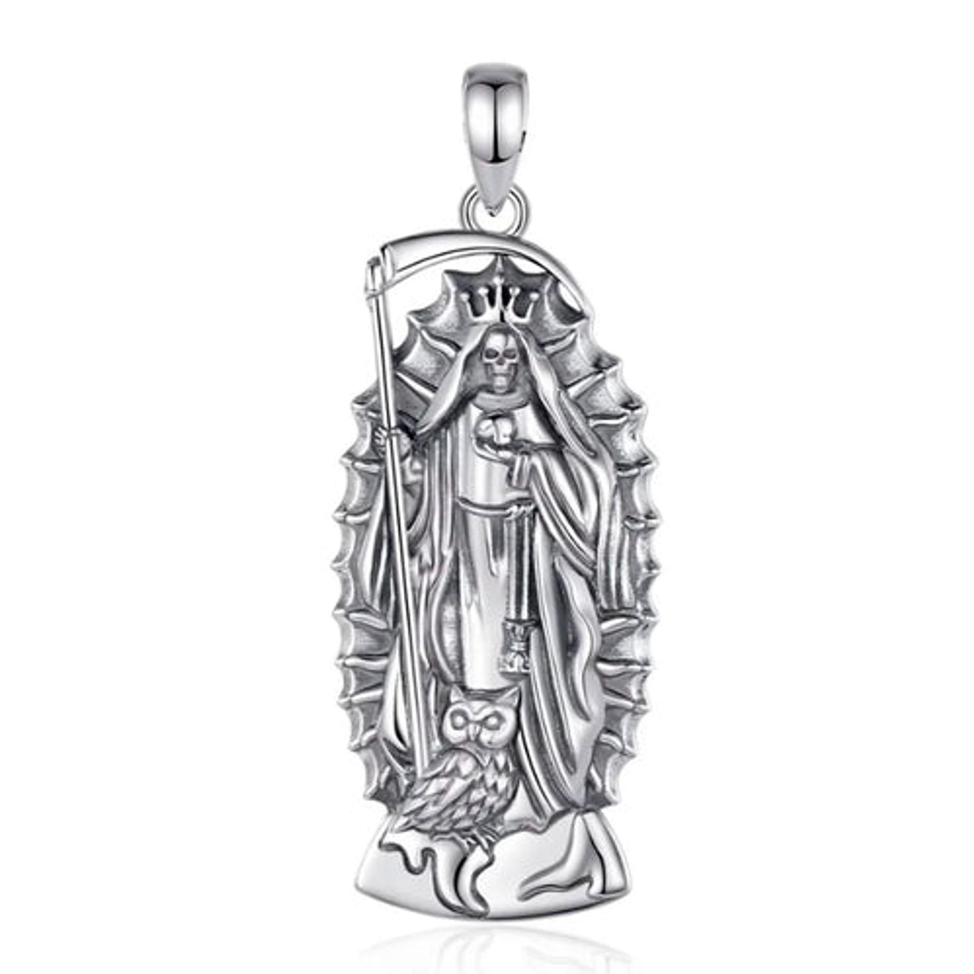 Colgante de santa muerte en plata 925 1