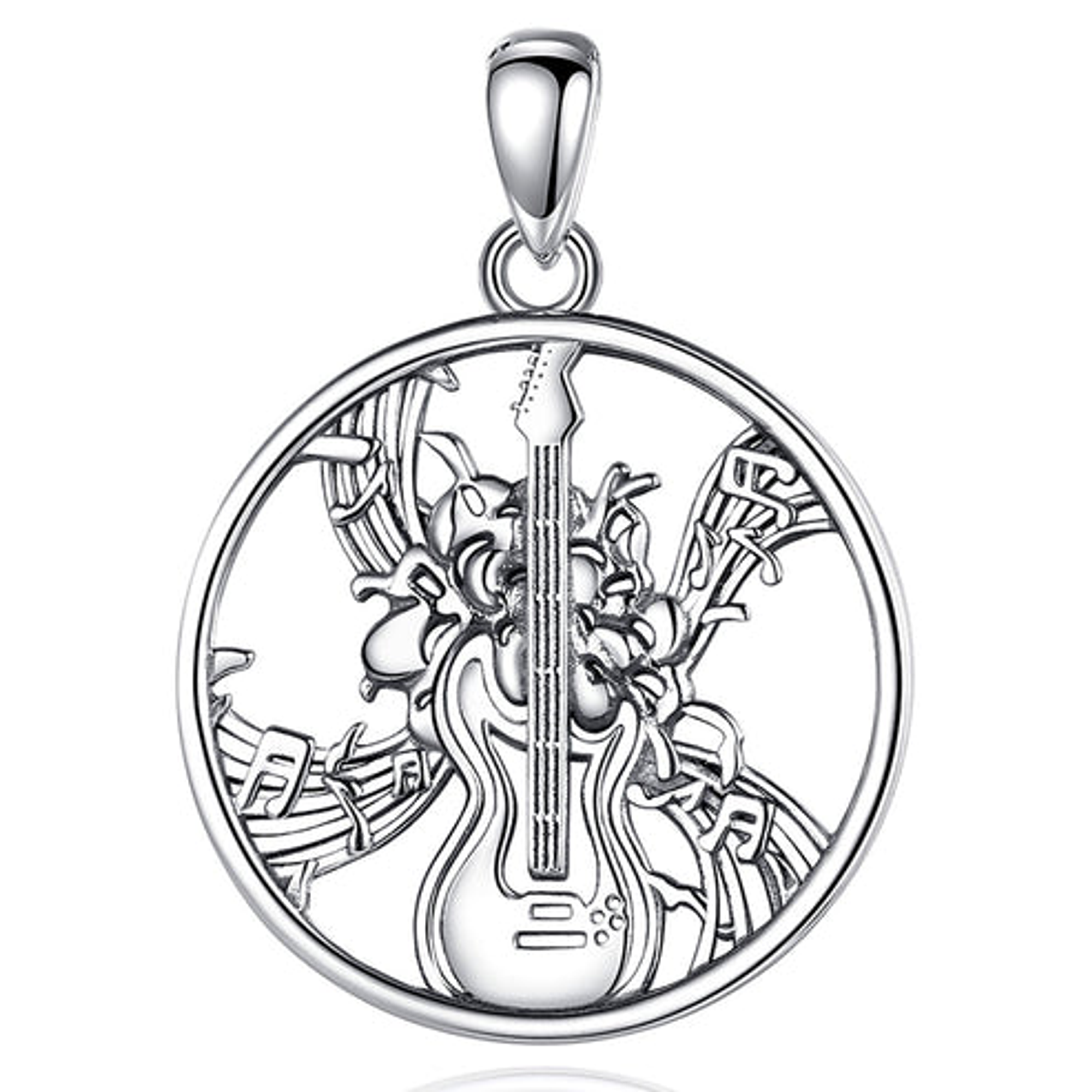 Colgante guitarra en plata 925 1