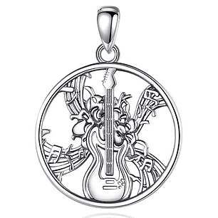 Colgante guitarra en plata 925