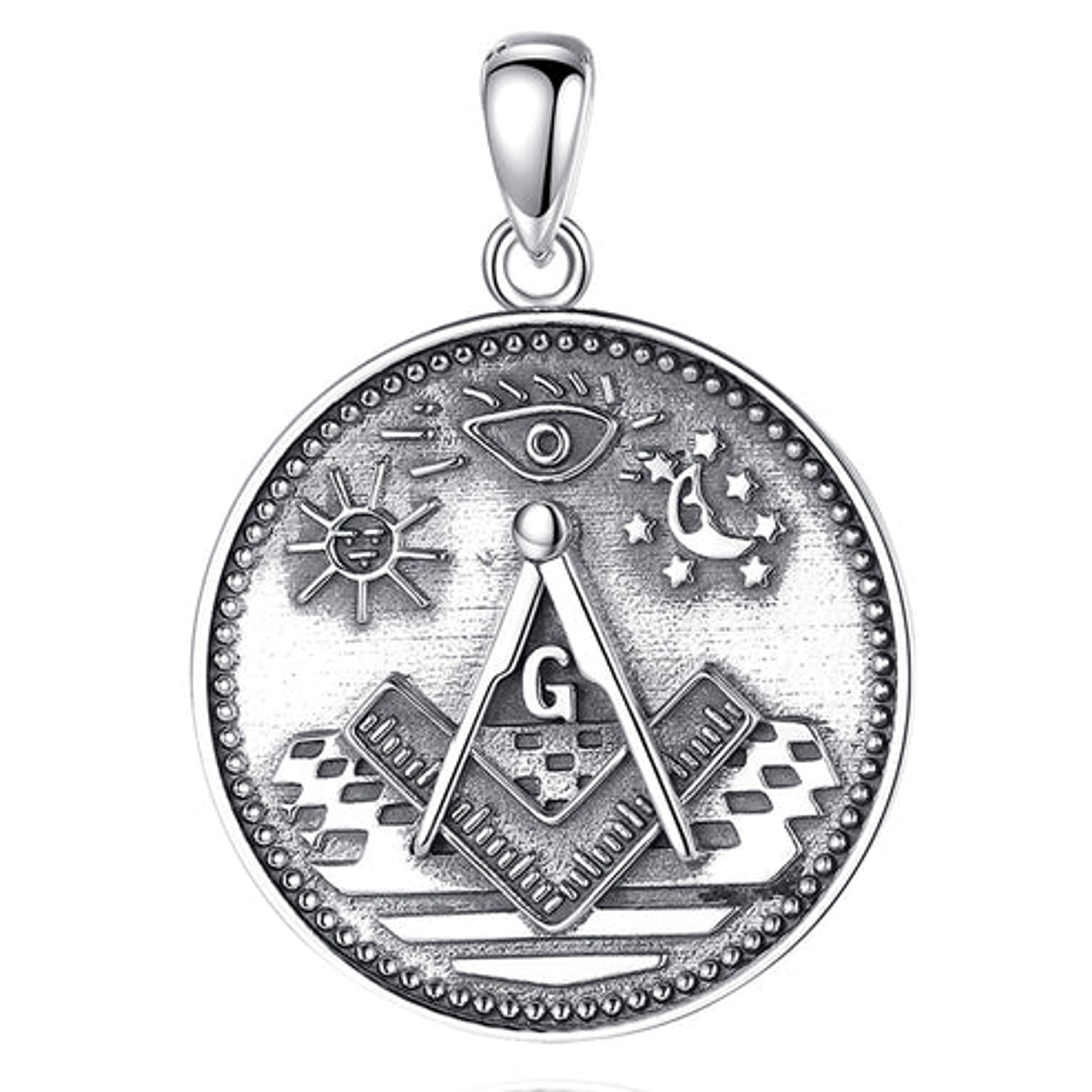 Colgante masónico todos los símbolos en plata 925 1