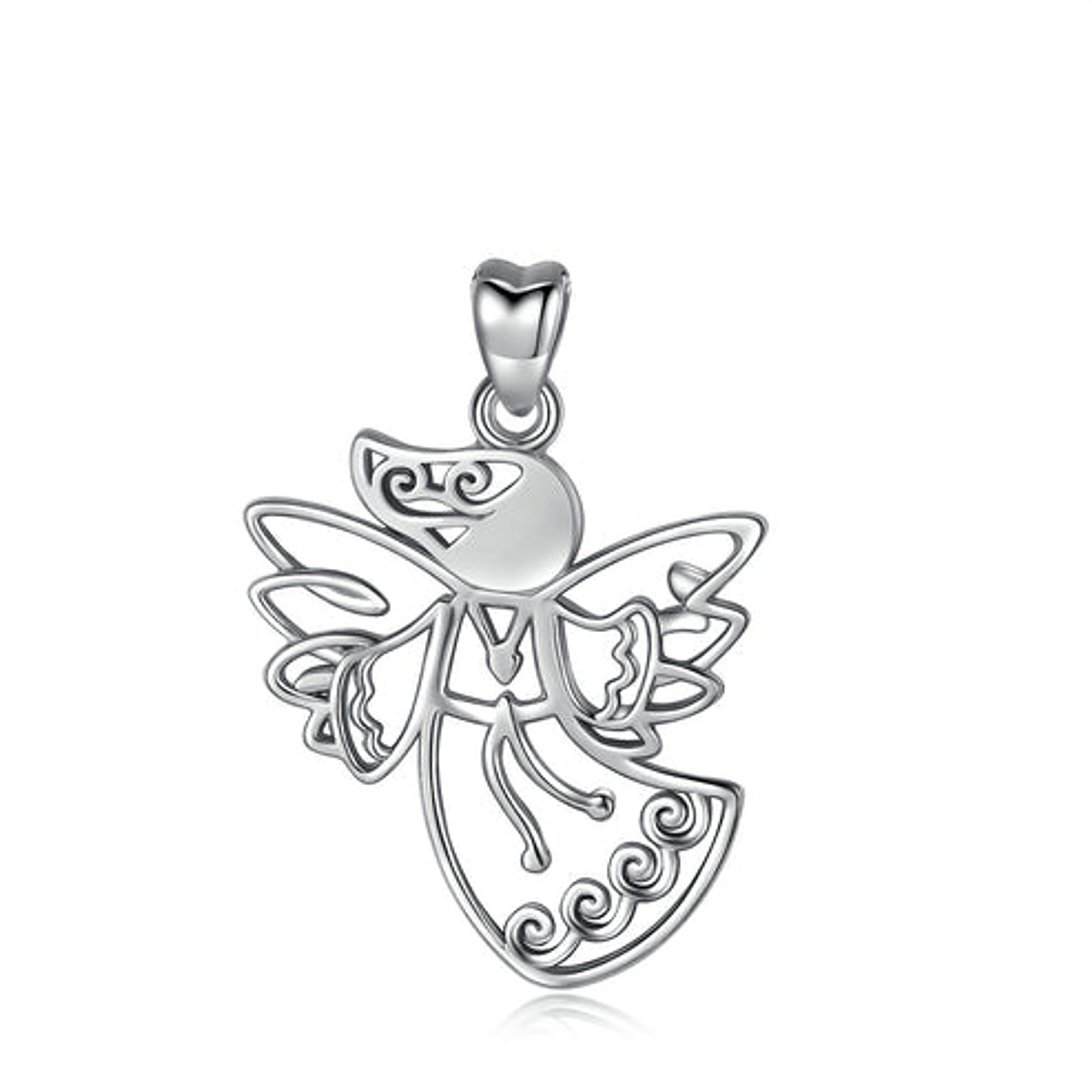 Colgante angel de la guarda en plata 925 1