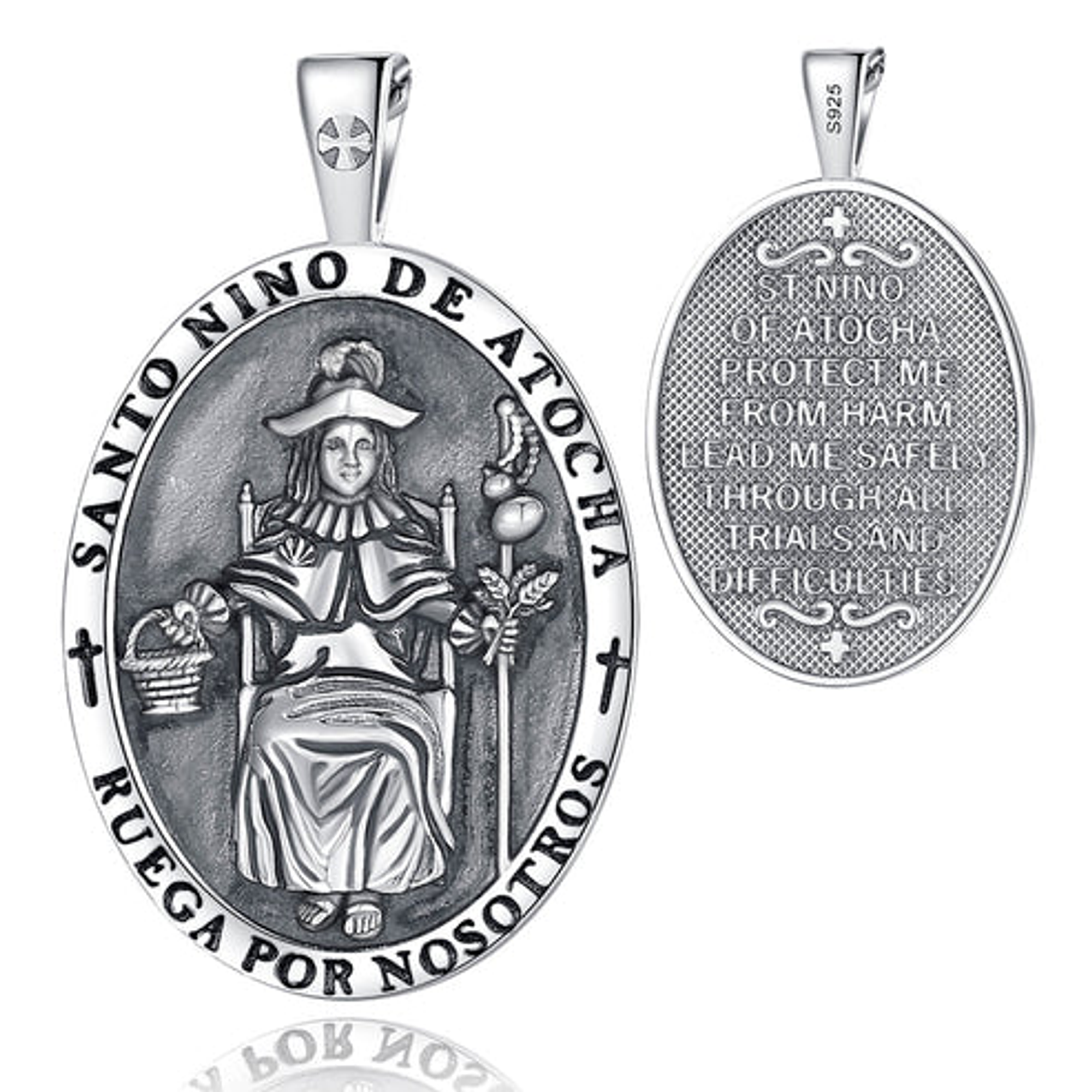 Colgante santo niño de atocha en plata 925 1