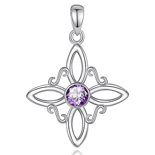 colgante nudo de bruja en plata 925