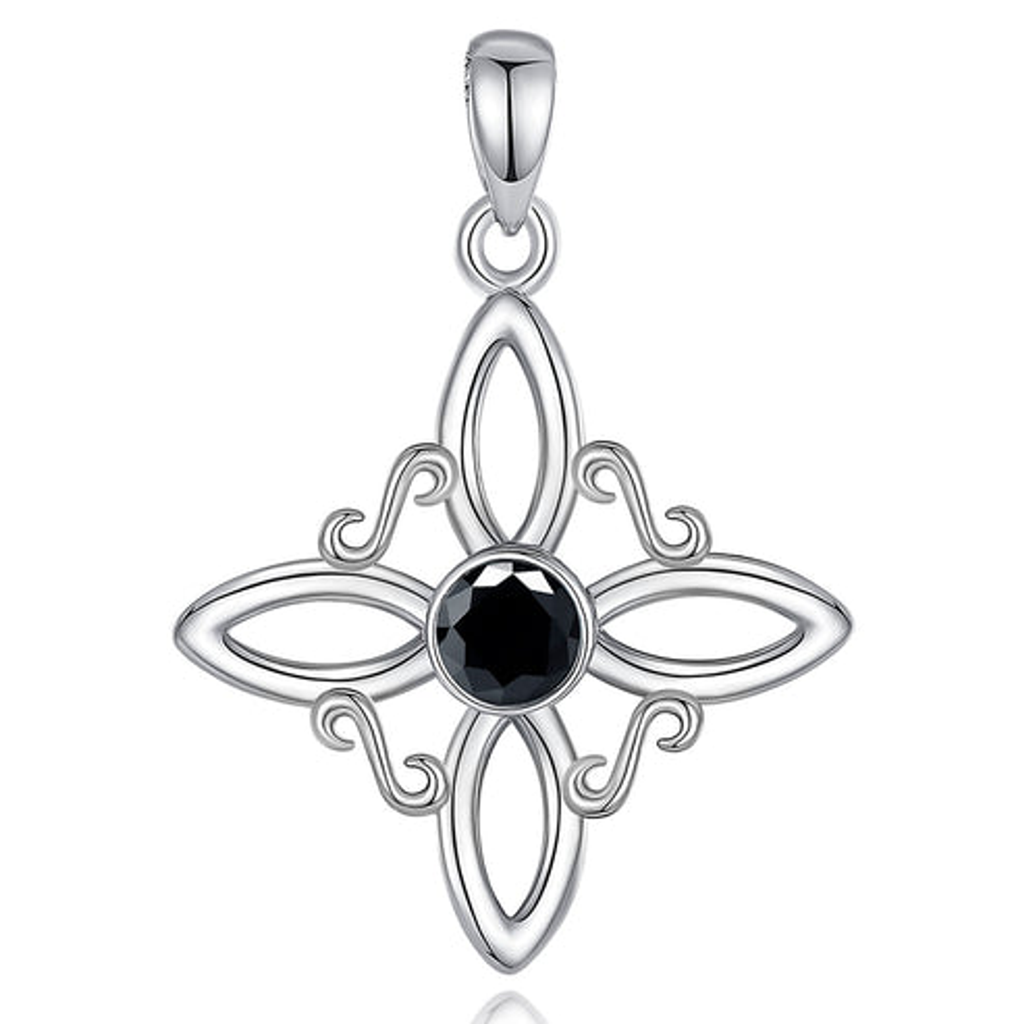 colgante nudo de bruja en plata 925 3