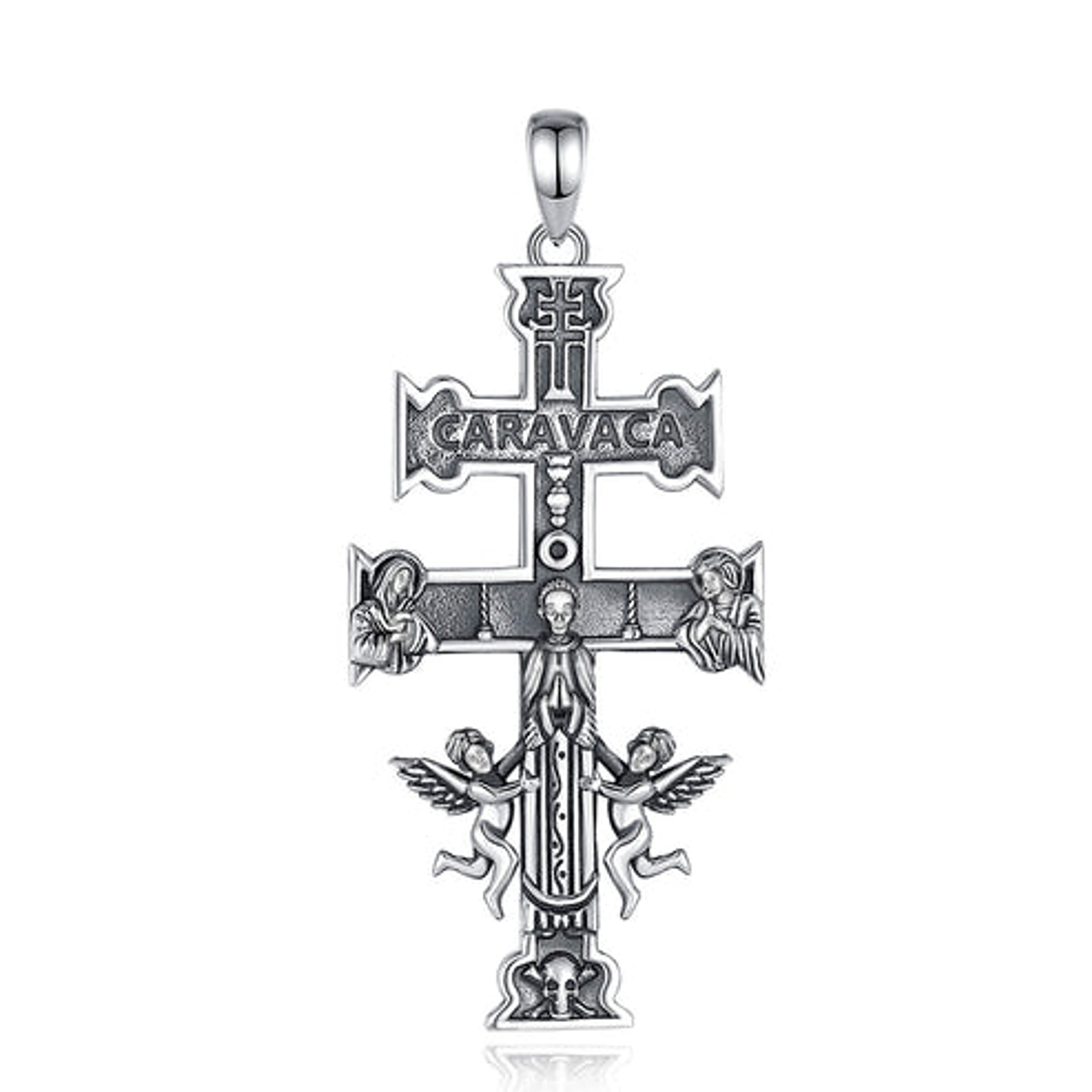Colgante cruz de Caravaca todos los símbolos en plata 925 1