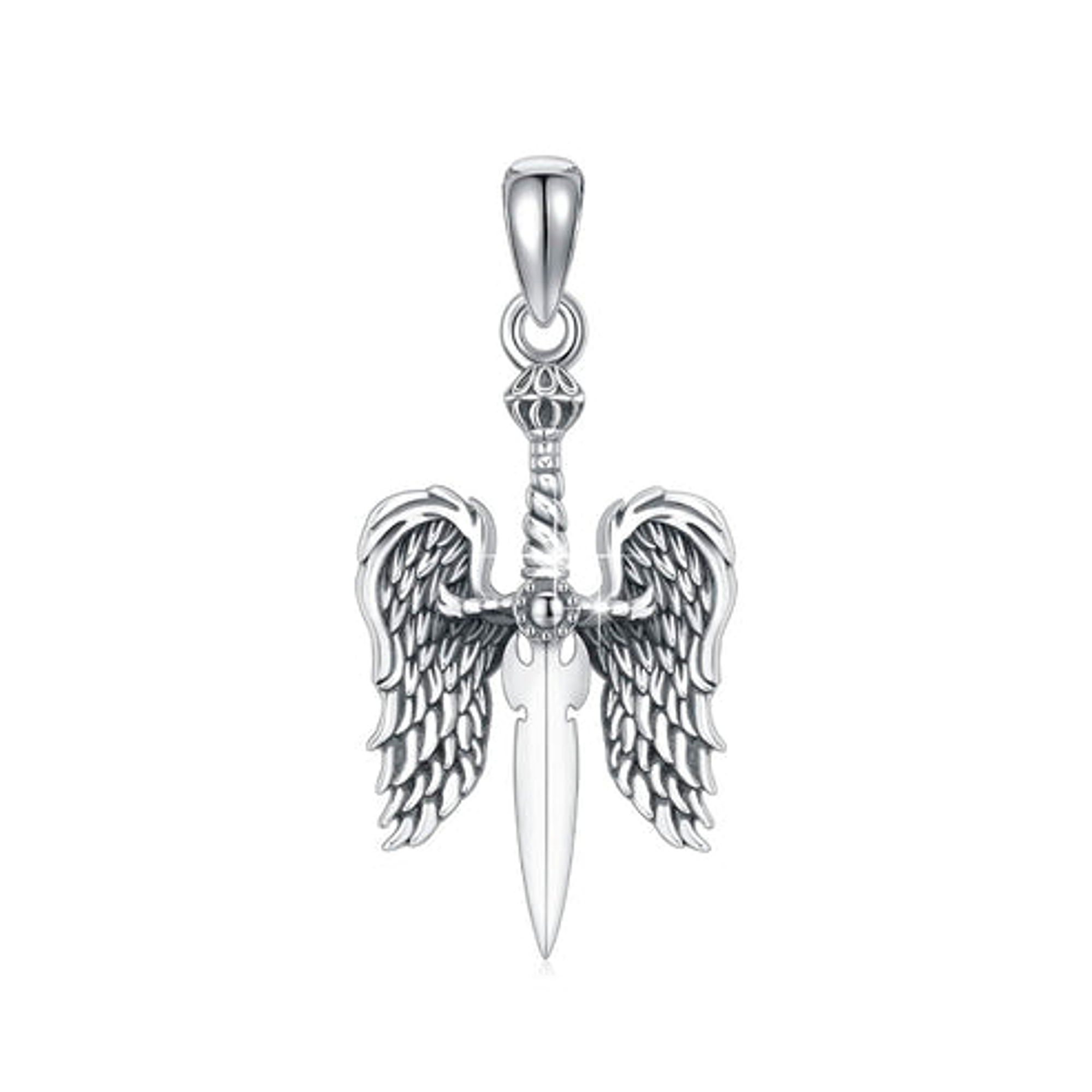 Colgante espada de san miguel de arcángel en plata 925 1