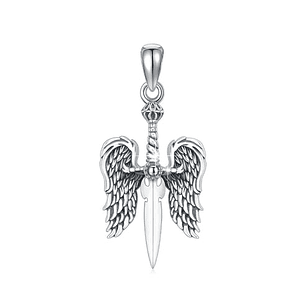 Colgante espada de san miguel de arcángel en plata 925