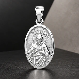 San Judas en plata 