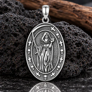 Colgante Santa Muerte en plata 925