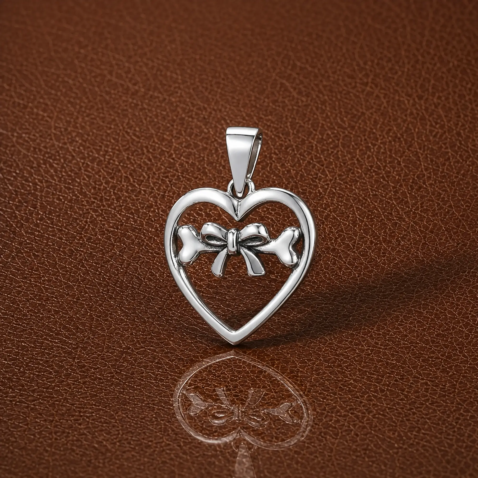 Colgante Corazon hueso 1