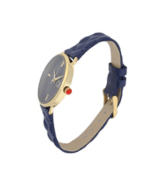 Cloe Reloj Análogo Dama color azul Casual Correa De Piel Genuina 