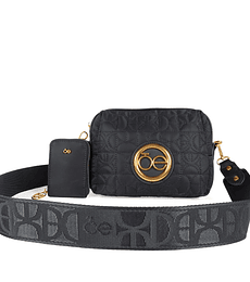 Bolsa Crossbody Cloe  con Monedero color Negro