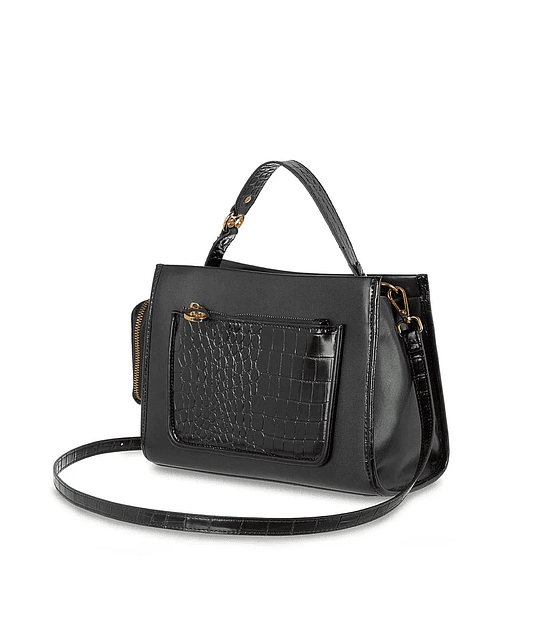 Bolsa Satchel cloe  con Monedero color Negro