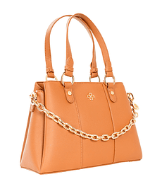 Bolso Dama Satchel Color Caramelo Jaime Ibiza 