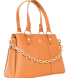 Bolso Dama Satchel Color Caramelo Jaime Ibiza 