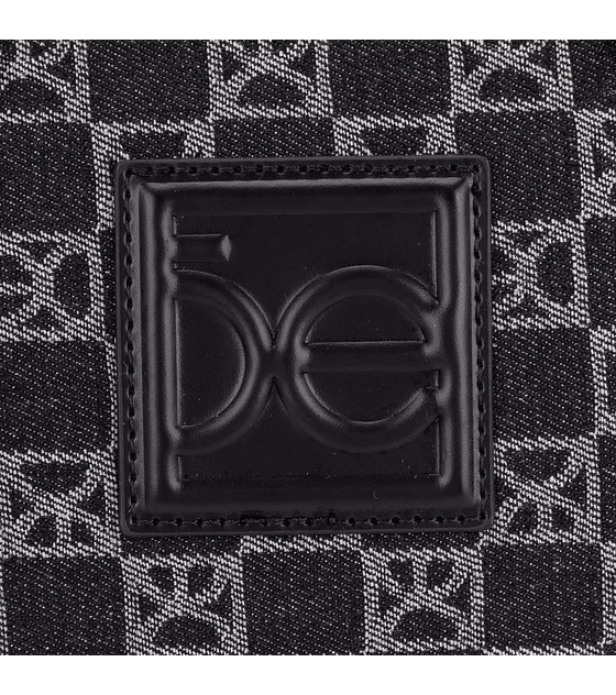 Bolsa Tote Grande Jacquard Multicolor Negro