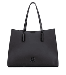 Bolsa Cloe Satchel Maxi Con Herraje Color Negro