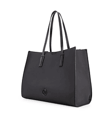 Bolsa Cloe Satchel Maxi Con Herraje Color Negro