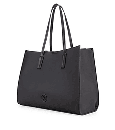 Bolsa Cloe Satchel Maxi Con Herraje Color Negro