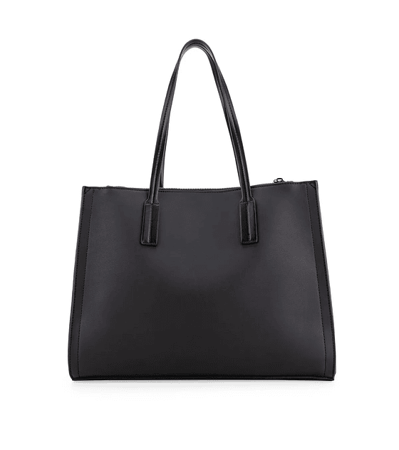 Bolsa Cloe Satchel Maxi Con Herraje Color Negro