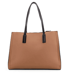 Bolsa Cloe Satchel Maxi Con Herraje Color Camel
