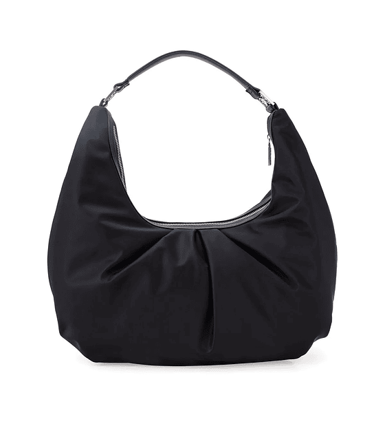 Bolsa Cloe Hobo Mediana Con Herraje Color Negro
