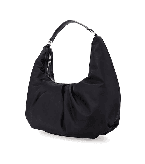 Bolsa Cloe Hobo Mediana Con Herraje Color Negro