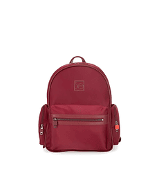 Mochila Cloe  Mediana Porta Laptop 15 Plg Color Tinto
