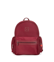 Mochila Cloe  Mediana Porta Laptop 15 Plg Color Tinto