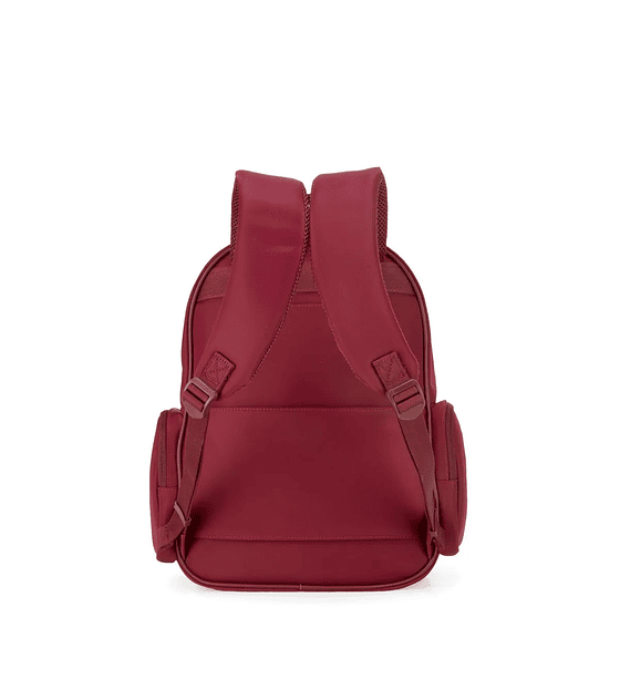 Mochila Cloe  Mediana Porta Laptop 15 Plg Color Tinto