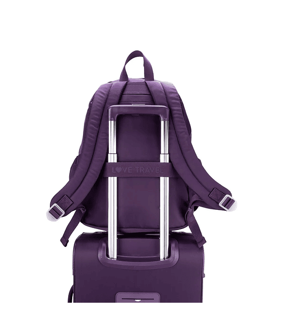Mochila Grande Con Porta Laptop Cloe  De 15 Plg Color Morado