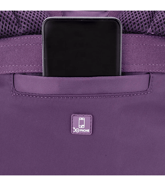 Mochila Grande Con Porta Laptop Cloe  De 15 Plg Color Morado