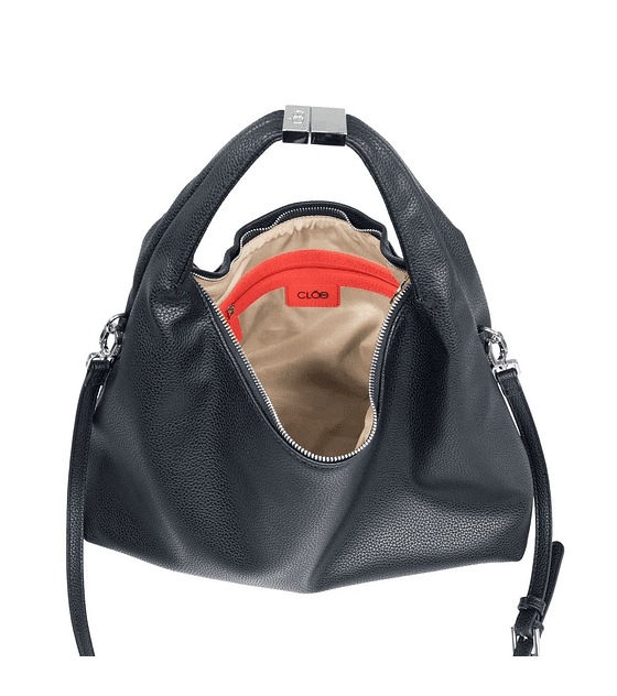 Bolsa Cloe Hobo Mediana Clásica Color Negro