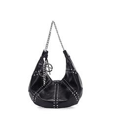 Bolso Hobo cloe Grande Con Estoperoles Color Negro