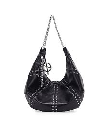 Bolso Hobo cloe Grande Con Estoperoles Color Negro