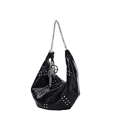 Bolso Hobo cloe Grande Con Estoperoles Color Negro